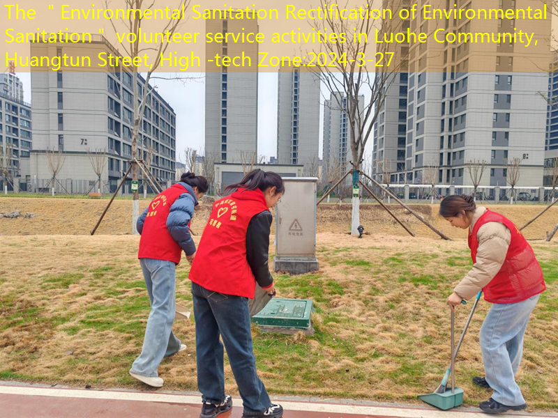 The ＂Environmental Sanitation Rectification of Environmental Sanitation＂ volunteer service activities in Luohe Community, Huangtun Street, High -tech Zone
